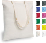 12-Pack Economical Cotton Tote Bag, Lightweight Medium Reusable Grocery Shopping Cloth Bag, Suitable V1259-DP01-A-2325