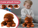 Plush Gorilla Doll Realistic Ape Stuffed Animal Toy 11.8 Inches Soft Cuddly Hugging Companion for V1192-AZ-W-24139