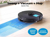 DEVANTI Robot Vacuum and Mop, Self-Empty APP Control 6000Pa LDS Laser 3in1 RVAC-Q20-STA-6K-BK
