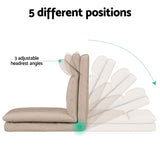 Artiss Floor Chair Sofa 1 Seater Linen Beige FLOOR-SBL-01LIN-1S-BR