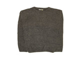 Mens 100% Shetland Ragg Wool Round Neck Knit Jumper Pullover Crew Sweater - Charcoal - S V563-SW-CN-CHRCL29-S