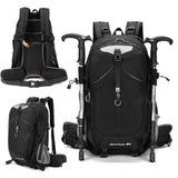 40L Black Lightweight Outdoor Hiking Backpack with Detachable Suspended Frame & Rain Cover V888-ELOSUNG55194-3