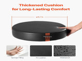 Round Rolling Stool, Leather Rolling Stool with Footrest, 360&deg Swivel Drafting Stool with Thickened V952-YDHSJSYXWKBYJZQ2WV0