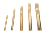 Drift Punch Set Knurled 1/4inch 3/8inch 1/2inch 5/8inch 3/4inch Brass Drift Punch Tool for V1294-YM0901-3114240080411