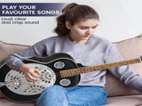 Karrera 40in Resonator Guitar - Black RSN-NC40-BK