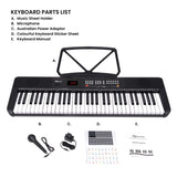 Karrera 61-Key Electronic Piano Keyboard with LED and Folding Stand in Black CHJ-SD1 EKB-CHJ-SD1-BK