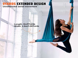 Aerial Silk & Yoga Swing, 8 m Length, Aerial Yoga Hammock Kit with 100gsm Nylon Fabric, Full Rigging V952-DCK822X28MML05J02V0