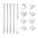 Mini Split Line Set Cover 76.2mm W 5350mm L, PVC Decorative Pipe Line Cover For Air Conditioner with V952-BSKSQFTSKDGXAZ41JV0