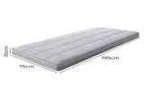 Dreamz Floor Mattress Single Portable Foldable Foam Sleeping Pad Bed Roll Up Mat MP1022-WH-AU