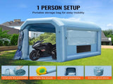 Inflatable Paint Booth, 13.1 x 9.8 x 9 ft Inflatable Spray Booth, with 750W Powerful Blower and Air V952-C13109FT3750WIIEBV3