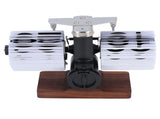 Flip Desk Clock Auto Retro Wood Base Easy to Read 24 Hours Mechanical Flip Clock for Living Room V1294-YM0901-3115240060012