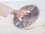 Colorful Snack Tray,Round Plastic Food Storage Container Lid,Plastic Storage Food Containers V1370-AZ4-03705