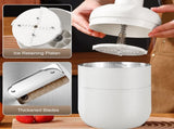 Manual Ice Crusher - Hand-Cranked Shaving Machine for Household & Commercial Use - Stainless Steel V1189-LWWAL-20260401-05392