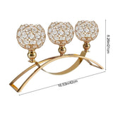 Crystal Candle Holders Tealight Candlestick Candelabra Stand With 3 Arms Candle Holder For Wedding V1370-AZ4-12284