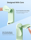 Handheld Mini Fan , 3-in-1 USB Rechargeable Portable Fan with Power Bank & Flashlight, Pocket V1107-HANDHELD MINI FAN (GREEN)