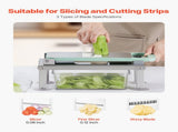 Vegetable Chopper Mandoline Slicer, All-in-1 Food Veggie Cutter with 8 Stainless Steel Blades, V952-JSSWQSJQDQSQRENNV002V0