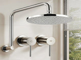 Cefito 9'' Rain Overhead Swivel Shower Head with Wall Twin Swivel Bathroom Tap Silver SHOWER-A3-RO-9-SI-TAP-RO