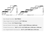 Dog Stair for Cars 4-step Folding Dog Steps Aluminum Loads up to 150 lbs, Foldable 24-25.4 in V952-KZDGLT4STEP16LGG3V0