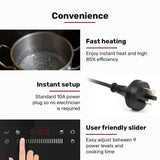 EUROCHEF Induction Benchtop Cooktop, 2000W, 9 Heat Levels, Fast Electric Portable Cooker, Touch V219-COKICTEC25PA