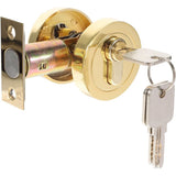 Single Cylinder Deadbolt Zinc Alloy Keyed Door Lock Bedroom Door Deadbolt Lock V1369-AZ3-W-16399