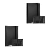 Black PP Trading Cards Binder for Collection 2Pcs V1369-AZ3-W-17366