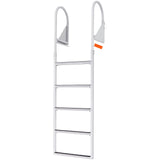 Dock Ladder, Flip-Up 5 Steps, 350 lbs Load Capacity, Aluminum Alloy Pontoon Boat Ladder with 2'' V952-MTZTSFSJFHXJD7UOHV0