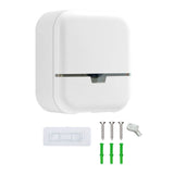 Wall Mount Tissue Holder with Lock Key Toilet Dispenser Clear View Window for 9.8in Diameter V1294-YM0901-3112250035211