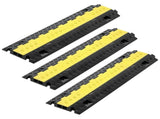 Cable Protector Ramp, 9,979 kg/axle Capacity, 2 Channel Heavy Duty TPU Cord Hose Wire Cover, 31 x 28 V952-SKCDLBHPD2CTEZB4B001V0