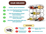 CARLA HOME 14 Bottle Freestanding Modern Metal Countertop Wine Rack Countertop LSB-36083