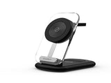 CHOETECH T618-F-BK 3-in-1 15W MagSafe Wireless fast Charger Stand for iPhone i-Watch AirPods w/ V28-ELECHOT618FBK