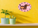 JWDX Wall Clock, Cartoon Wall Clock, Clearance Sausage Dog Wall Clock I Love You Express Clock Home V1189-LWWAL-20260325-02831