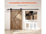 1830 mm Sliding Barn Door Hardware Kit for Single Sliding Barn Door Black V952-HDSMDGDGDM2D9TRAQ001V0