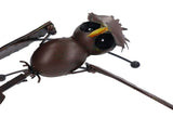 Lawn Owl Sculpture Lifelike Decorative Iron Wind Sculpture Spinner for Garden Patio Backyard V1294-YM0901-3111240131011