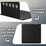 Cookbook Endcaps Black, Slip Mat Cookbook Holders Metal Cookbook Storage Metal Bookends with V1237-MS-626-108