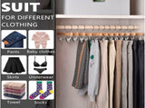 Home 10 Pack 32Cm Natural Wooden Hangers For Pants Skirts Socks Underwear Non-Slip Hangers With V1188-MS-227-0790