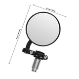 1 Pair Motorcycle Bar End Mirrors with Easy Installation for Scooters and Motorcycles V1192-AZ-W-28366