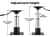 Seamanship Boat Seat Pedestal 3446cm Adjustable Gas Lift 360 Degrees Swivel 2 Pack BS-PED-GL-3446-BKX2