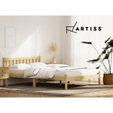 Artiss Bed Frame Double Size Wooden Oak SOFIE WBED-D-001D-WD