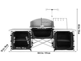 Camping Kitchen Table, Folding Outdoor Cooking Table with Storage Carrying Bag, Aluminum Cook V952-DFBKYDCFHSHSBD243V0