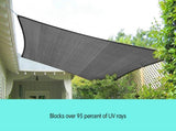 Wallaroo Rectangular Shade Sail 4m x 5m - Grey GYSS-4X5