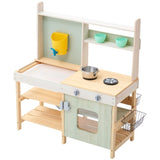 Wooden Mud Kitchen Outdoor Toy Play Kitchen Set for Kids Pretend Playset V952-NJCFJDK35INC4D3XEV0