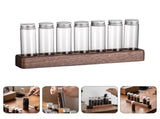Worgeous Coffee Bean Tube Dispenser with Wood Rack for Home Use Clear Glass Bottles and Sealed V1189-LWWAL-20260327-03497