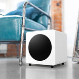 Kanto SUB8 300W 8" Sealed Powered Subwoofer, Matte White V398-KO-SUB8VMW-I