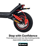 VALK Nexus 7 Electric Scooter, 500W, AU Compliant, 30km Max Range, 10 inch Tyres, Suspension, V219-TRNESCVAN7RA