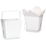 600pcs 455ML/16oz White Noodle Box With Metal Handle V610-16OZ-600