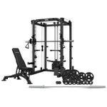 CORTEX SM-20 6-in-1 Power Rack with Smith & Cable Machine + BN-9 Bench + 100kg Olympic Tri-Grip V420-CSST-SM20-D