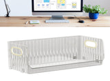 Desktop Storage Box with Handle Plastic Stackable Cosmetic Display Case Countertop Organizer Tray V1294-YM0901-3117230443311