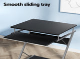 Artiss Computer Desk Keyboard Tray Shelf Black 60CM MET-DESK-105-BK