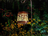 2-Pack Decorative Solar Butterfly Hanging Lantern - Waterproof Metal Hollow-Carved V888-ELOSUNG393677