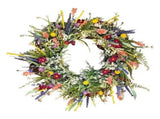 20" Lavender & Wildflower Wreath,Spring Summer Front Door Decor,Artificial Floral Wreath for Indoor V1366-AZ2-W-16384